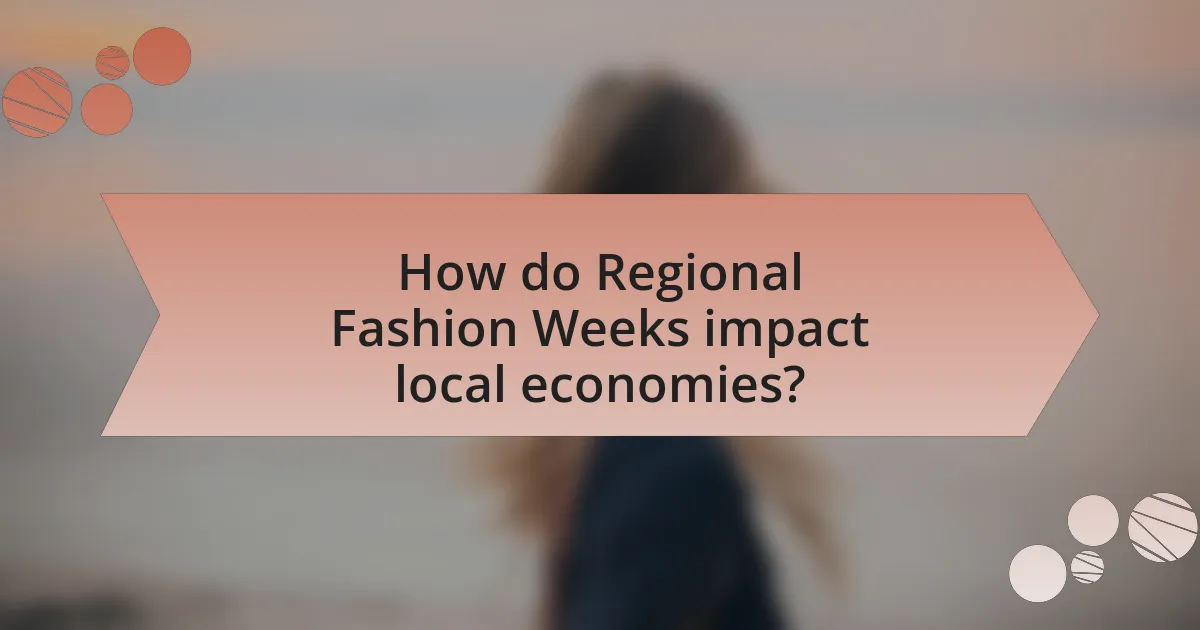 How do Regional Fashion Weeks impact local economies?