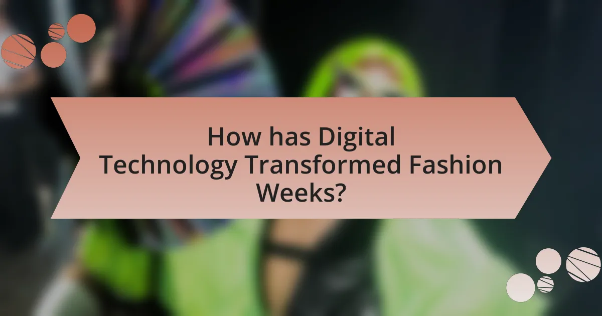 How has Digital Technology Transformed Fashion Weeks?