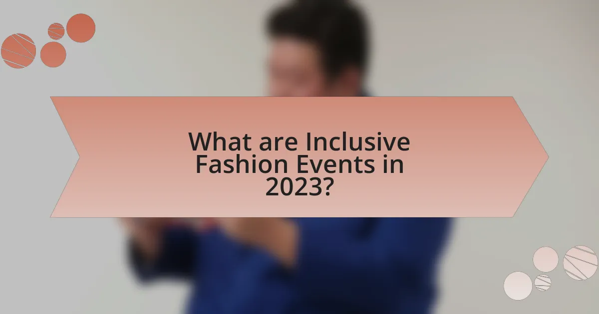 What are Inclusive Fashion Events in 2023?