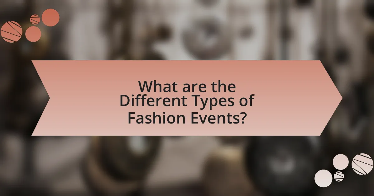 What are the Different Types of Fashion Events?