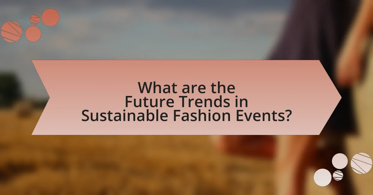 What are the Future Trends in Sustainable Fashion Events?