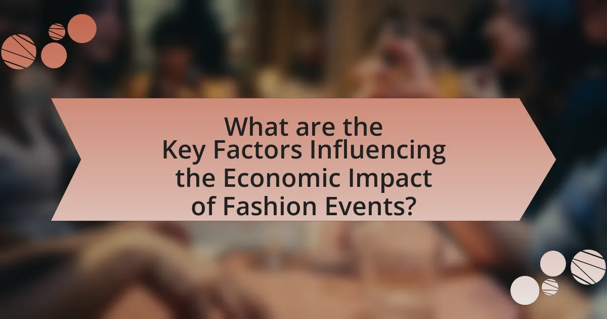 What are the Key Factors Influencing the Economic Impact of Fashion Events?