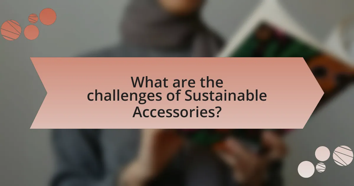 What are the challenges of Sustainable Accessories?