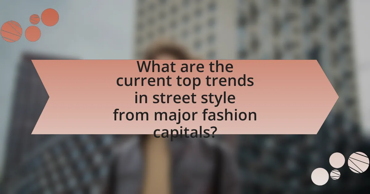 What are the current top trends in street style from major fashion capitals?