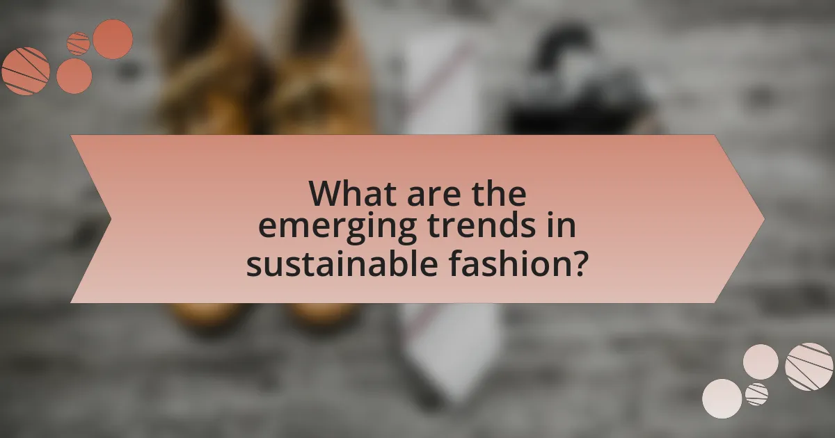 What are the emerging trends in sustainable fashion?