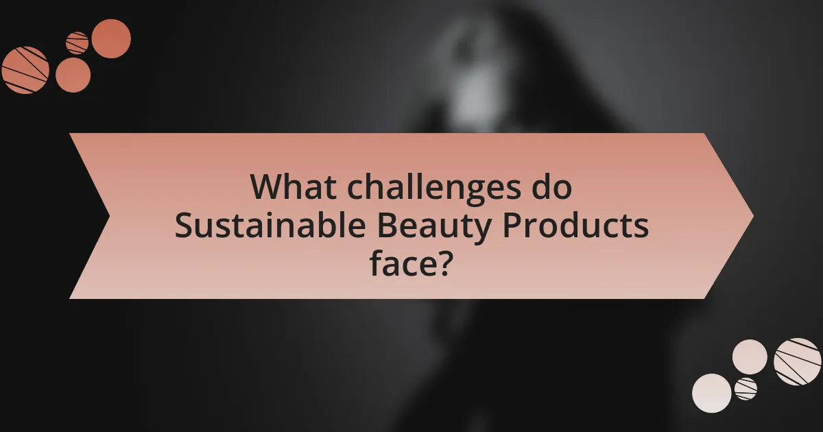 What challenges do Sustainable Beauty Products face?