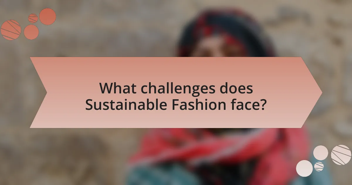 What challenges does Sustainable Fashion face?