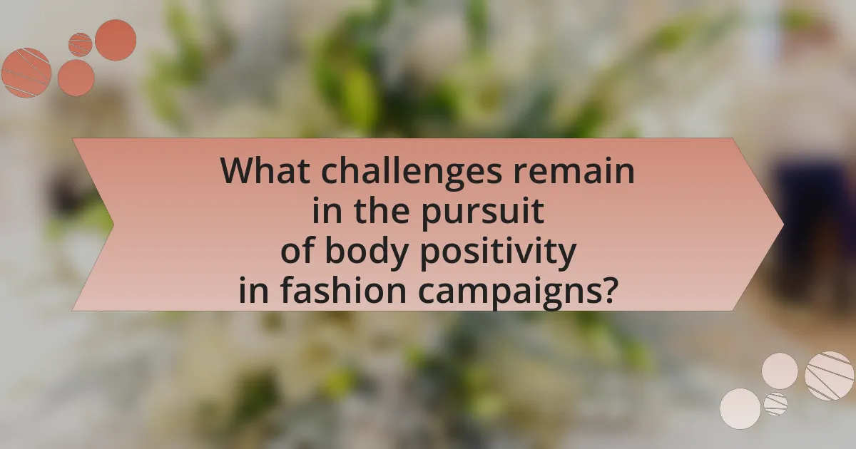 What challenges remain in the pursuit of body positivity in fashion campaigns?
