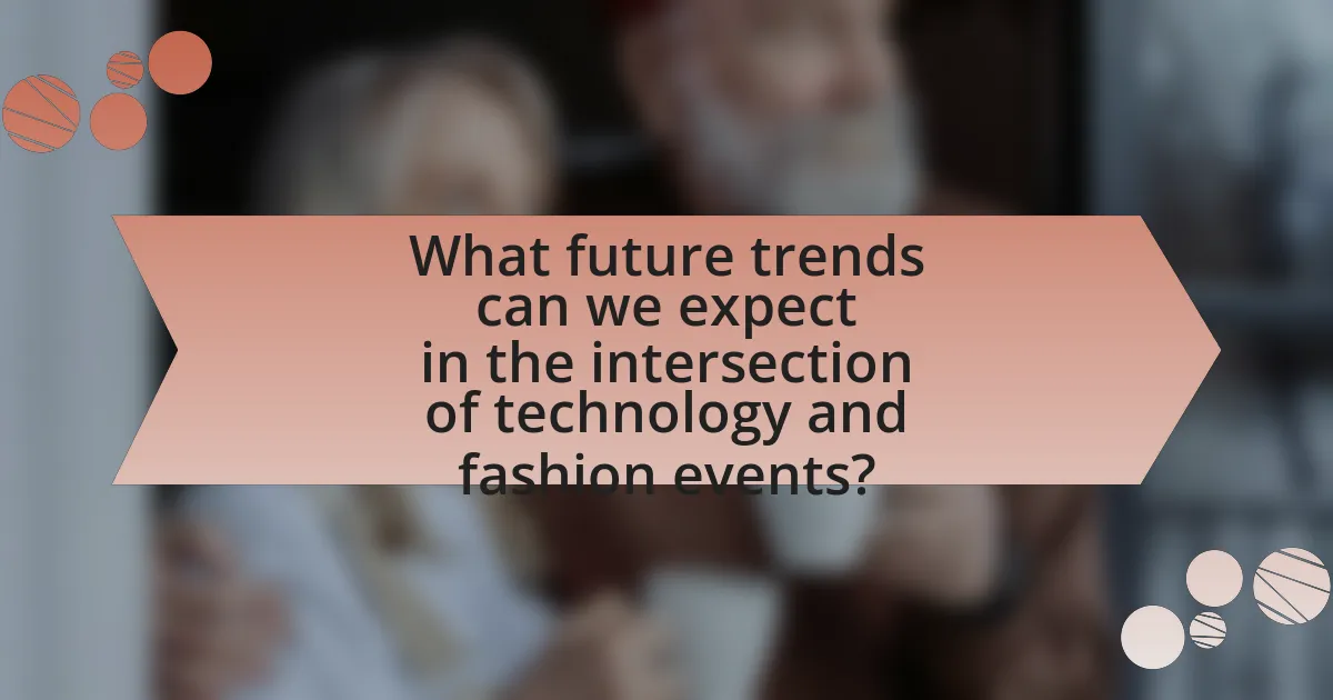 What future trends can we expect in the intersection of technology and fashion events?