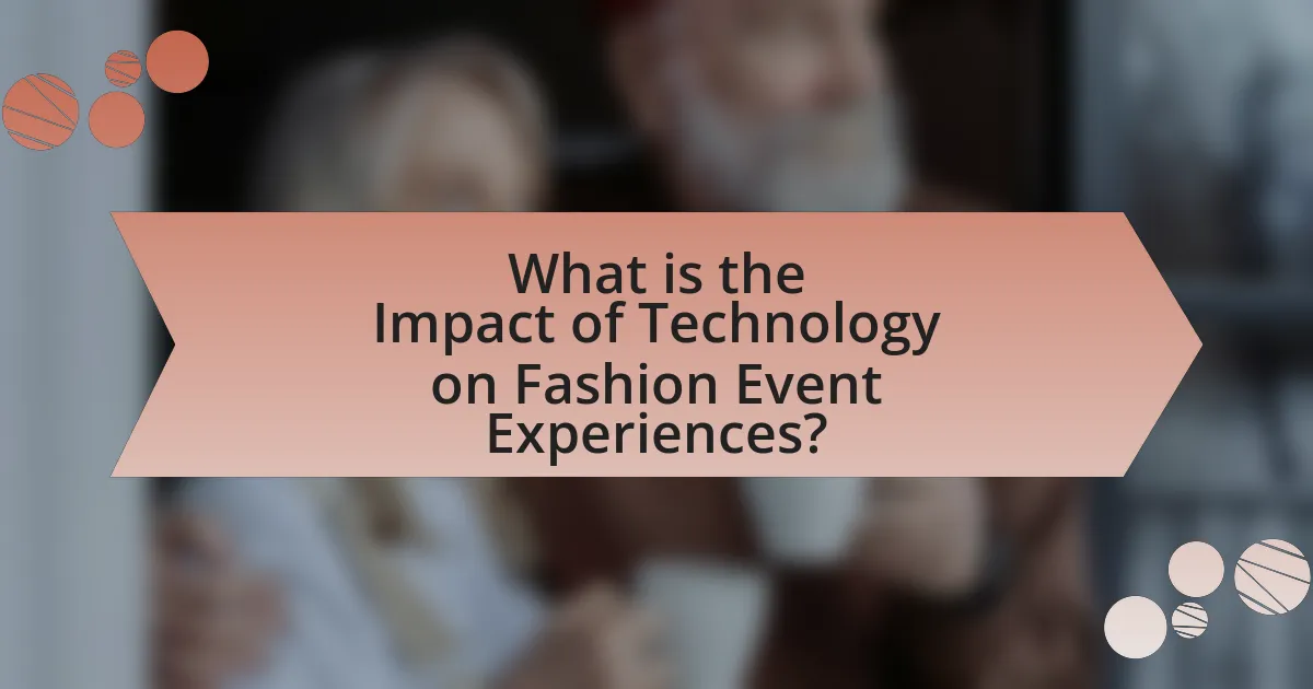 What is the Impact of Technology on Fashion Event Experiences?