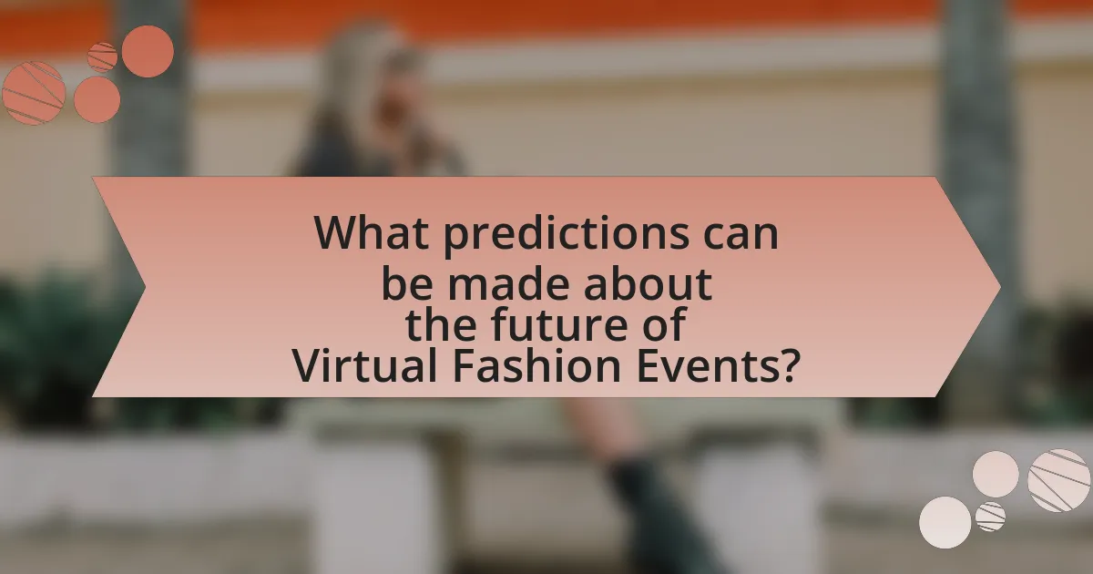 What predictions can be made about the future of Virtual Fashion Events?